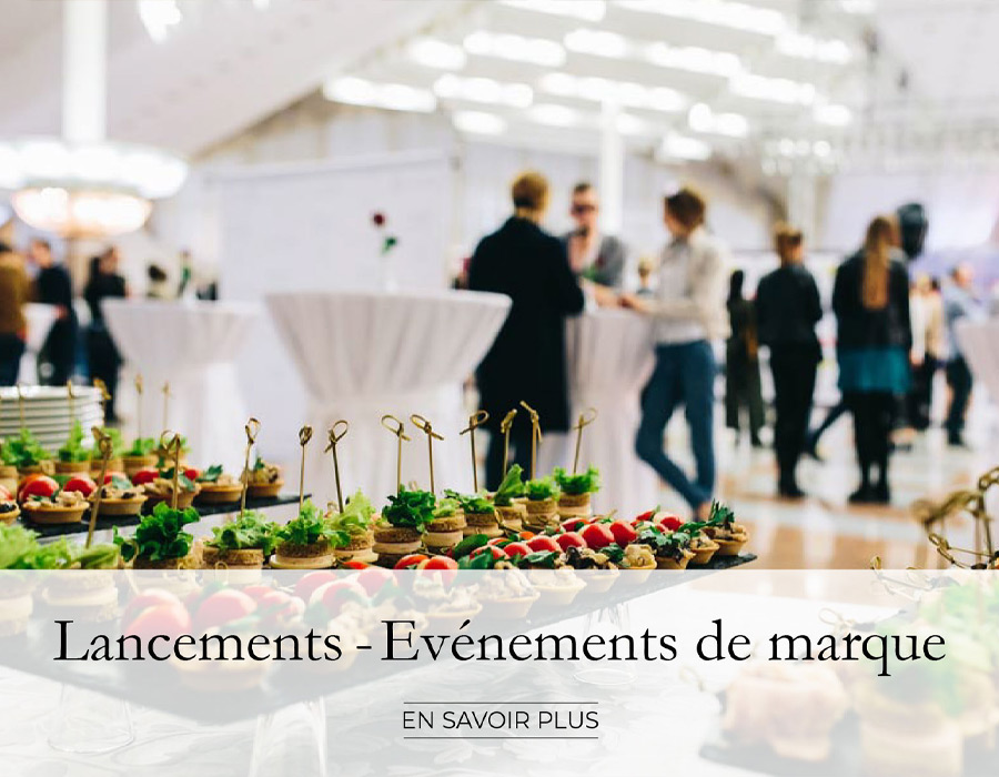 Buffet lors d’un lancement de produit et évènement de marque