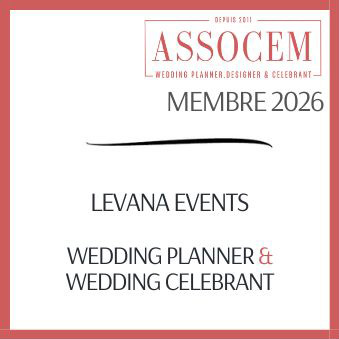 Badge membre ASOCEM de LEVANA EVENTS wedding planner